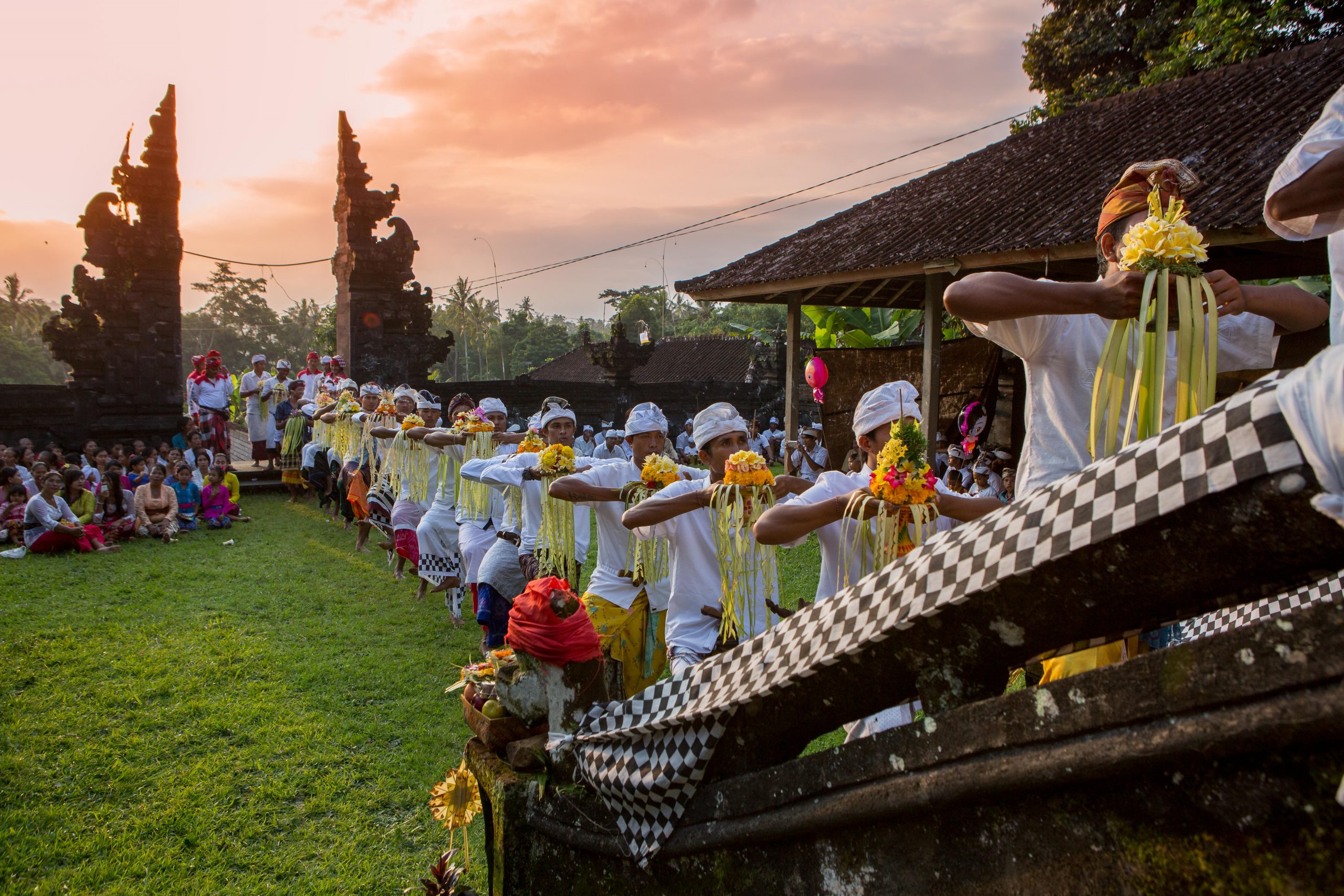Rejang dance during Manis Kuningan in Karangasem, East Bali
