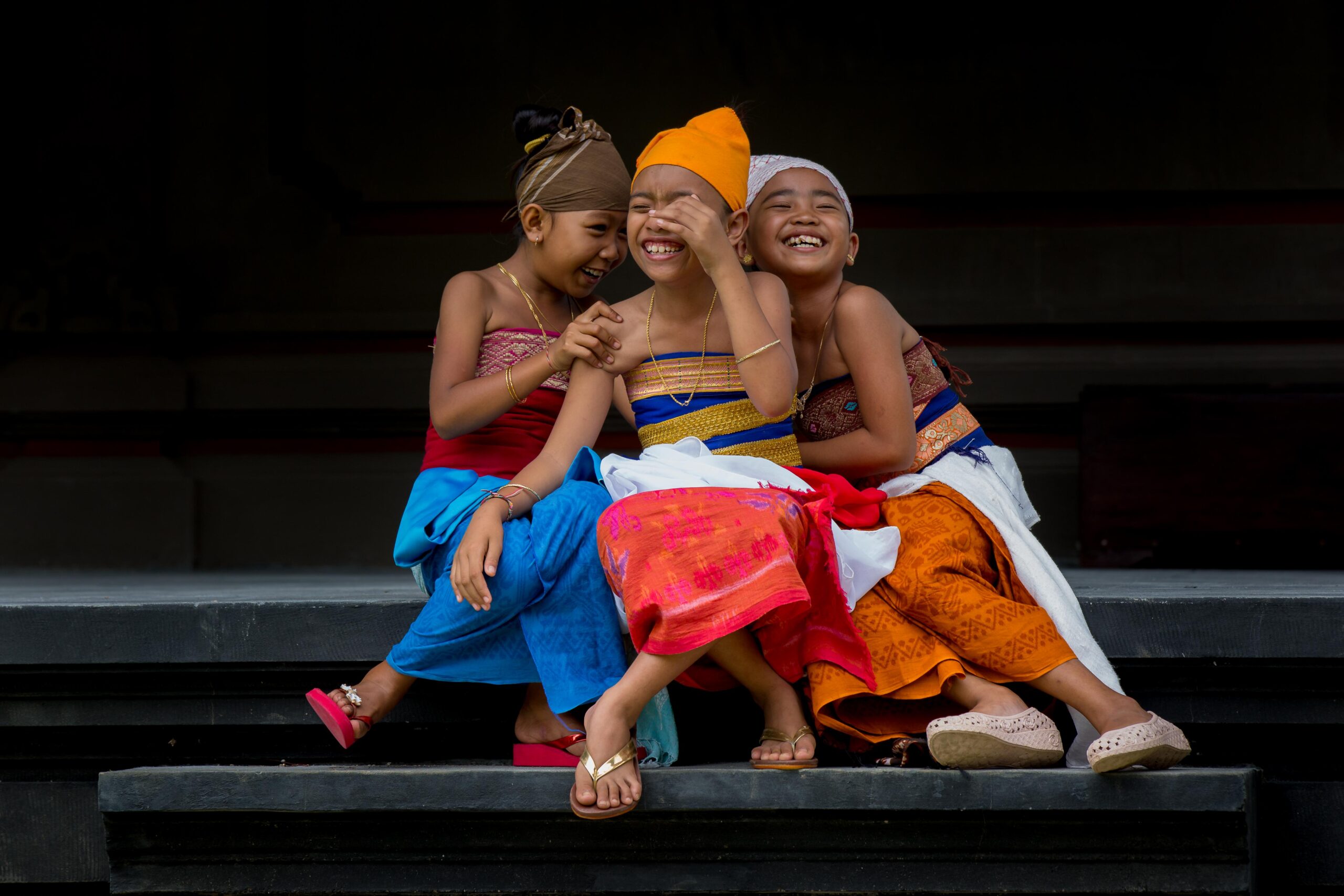 Rejang dancers during Manis Kuningan in Karangasem, East Bali